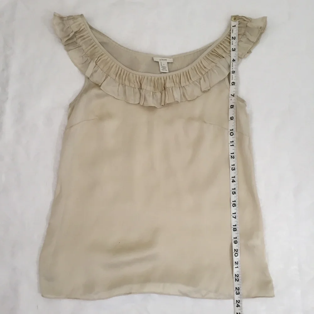 J. Crew ruffle silk top